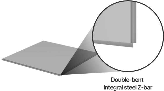 Double-bent integral steel Z-bar